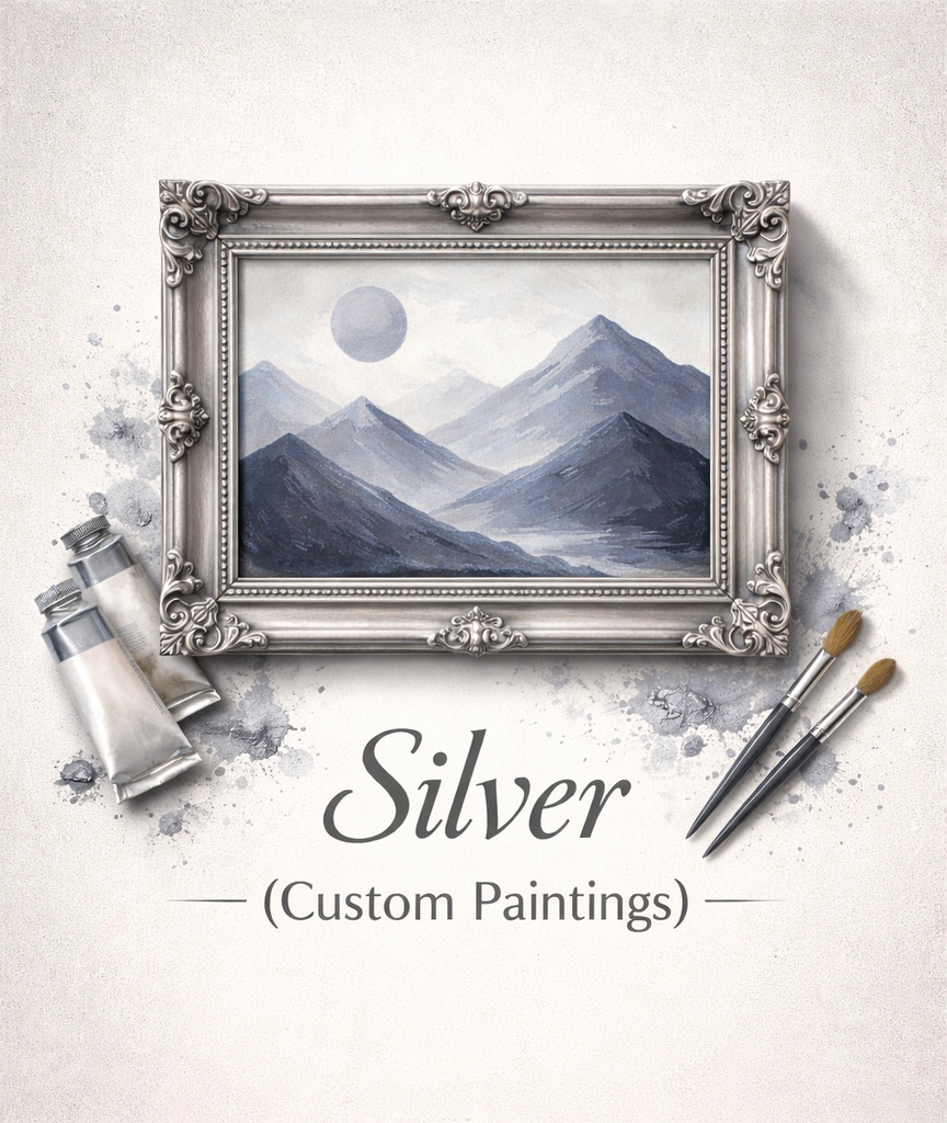 Silver (Custom Paintings)  (24 in x 24 in)